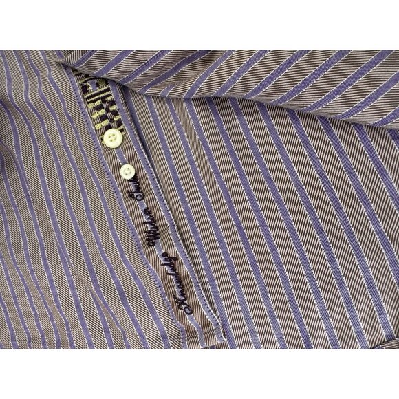 Robert Graham Shirt Mens XL Flip Cuff Floral Purple Button Up Long Sleeve - Picture 7 of 8